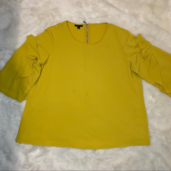 Alfani Ruffled-Sleeve Zip-Back Top - Picture 3 of 12